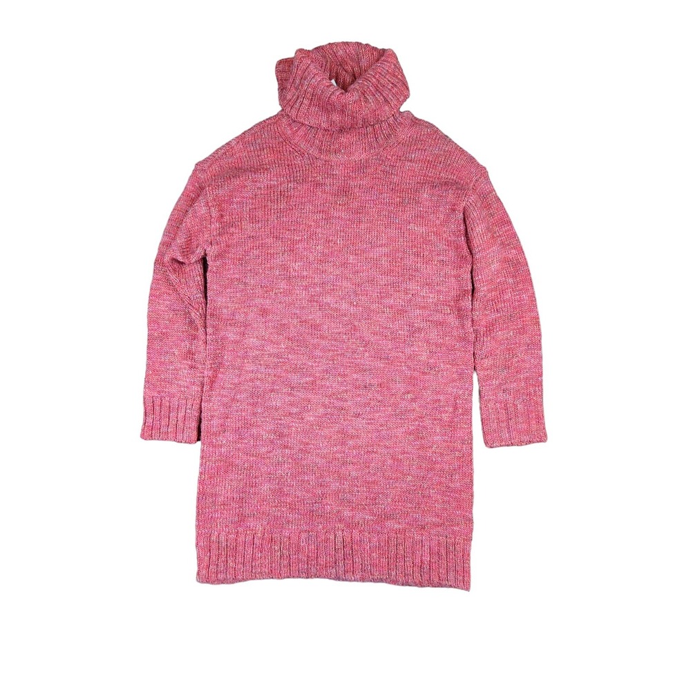American Eagle Women's Pink Wool Blend 3/4 Sleeve Mock Neck Sweater Size Medium